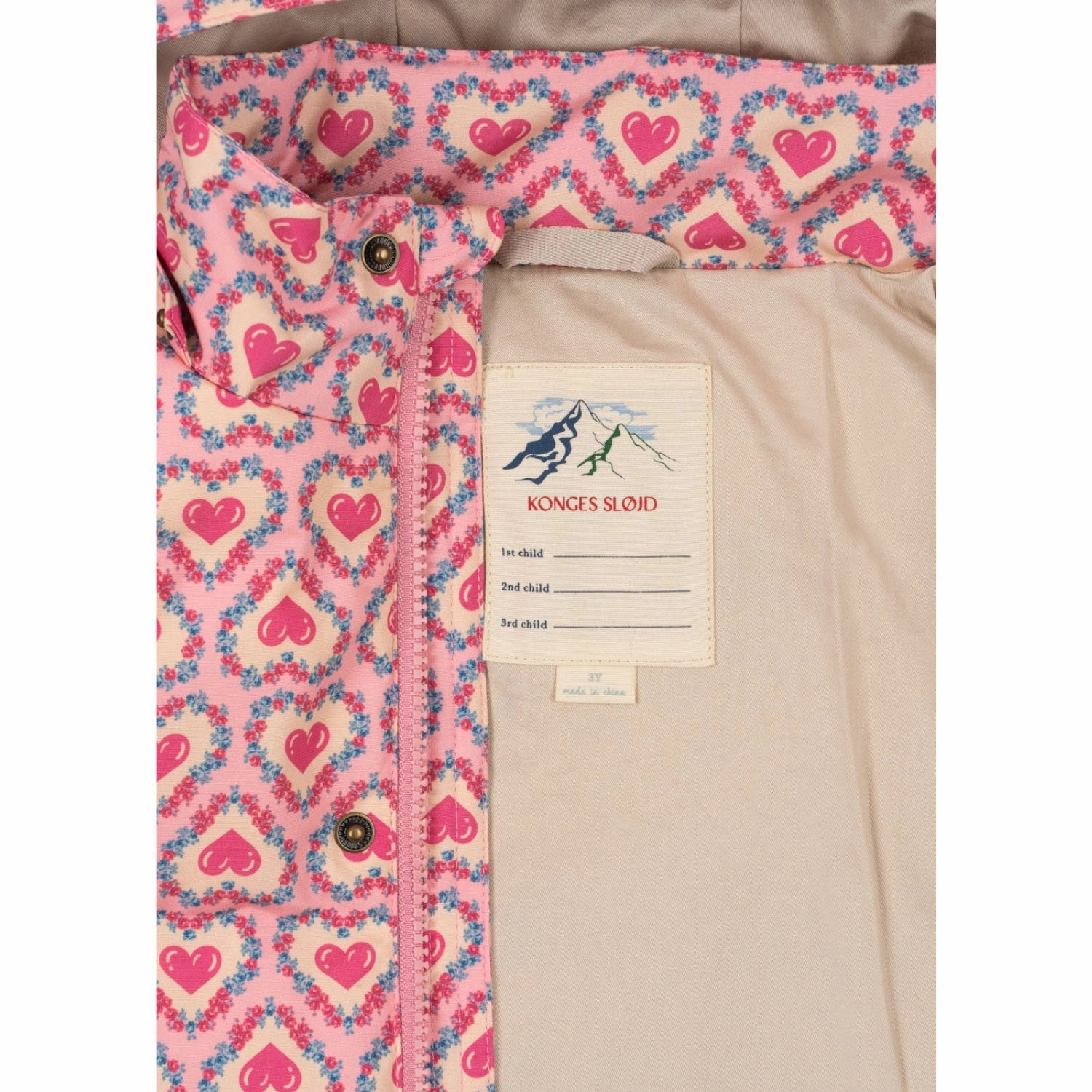 Wind Chill Protection Konges Sl?jd Felice Rose Magnum Down Jacket Print Grs