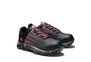 Timberland Pro Women's Powertrain Sport Alloy Toe Work Sneaker - Black/Pink A1I5Q