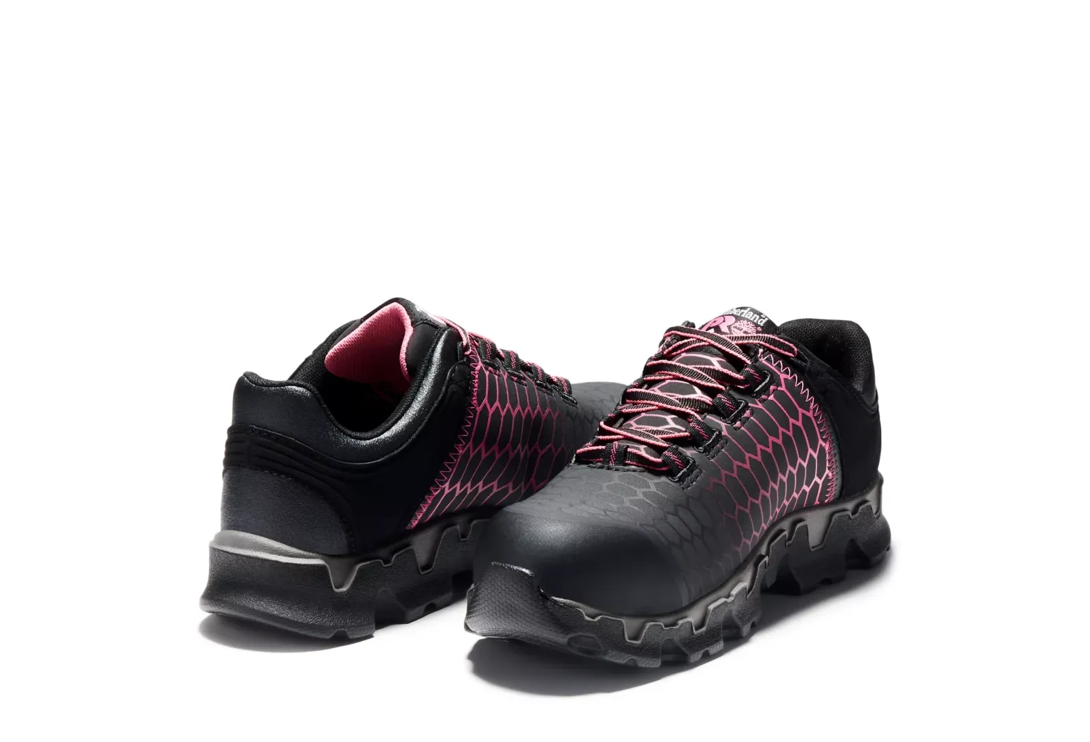 Timberland Pro Women's Powertrain Sport Alloy Toe Work Sneaker - Black/Pink A1I5Q