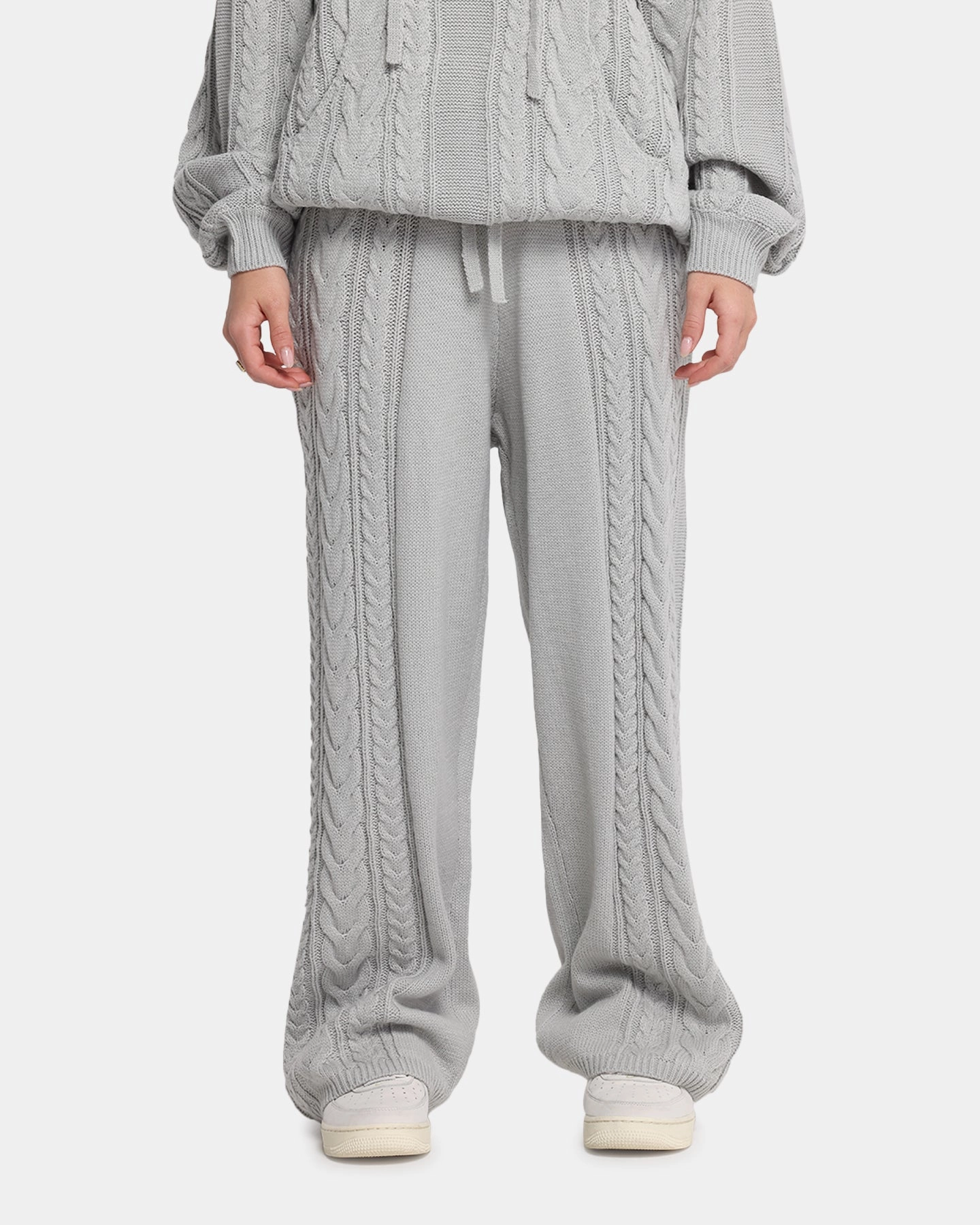 XXIII Lakes Knitted Pants Grey Easy Wear Chic Look