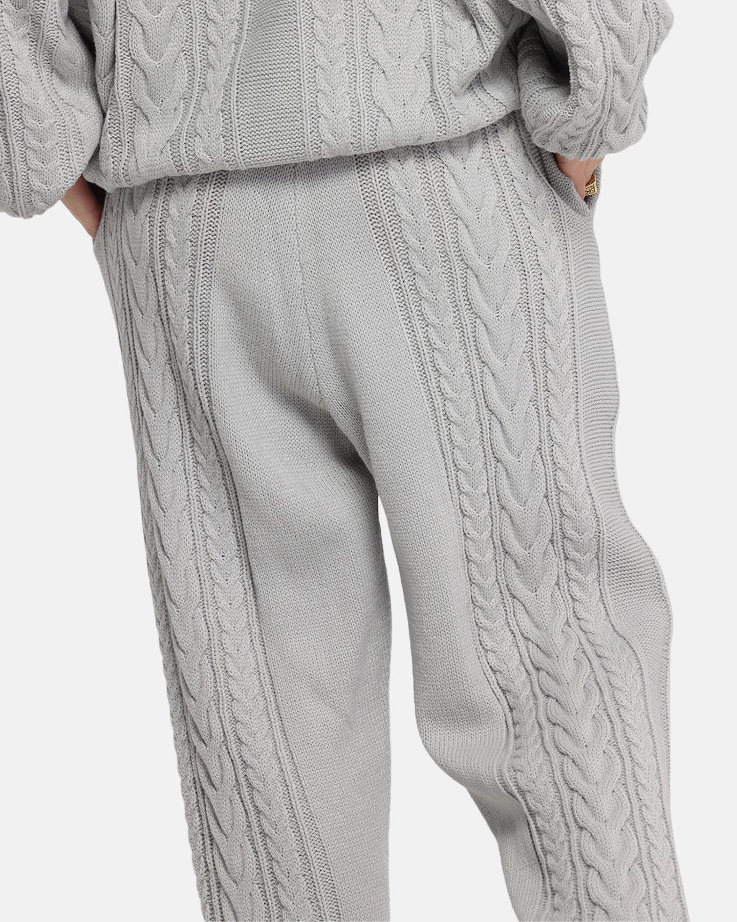 XXIII Lakes Knitted Pants Grey Chic Design Breathable wear