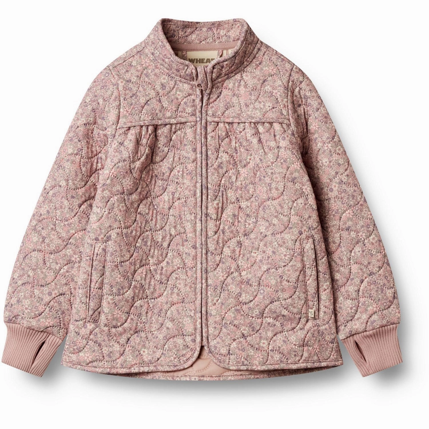 Wheat Powder Flower Meadow Thermo Jacket Tilde Frictionless Zipper Tracks
