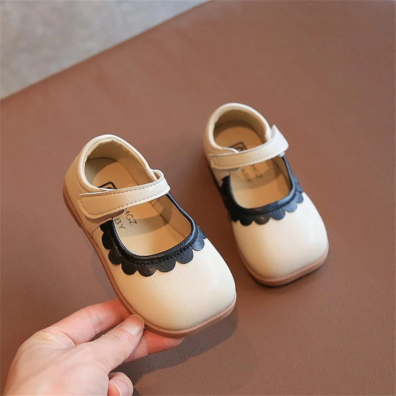 Toddler Casual Shoes Summer and Autumn Girls Boots Cute Flat Solid Color Lace Hook Loop Casual Comfortable Shoes
