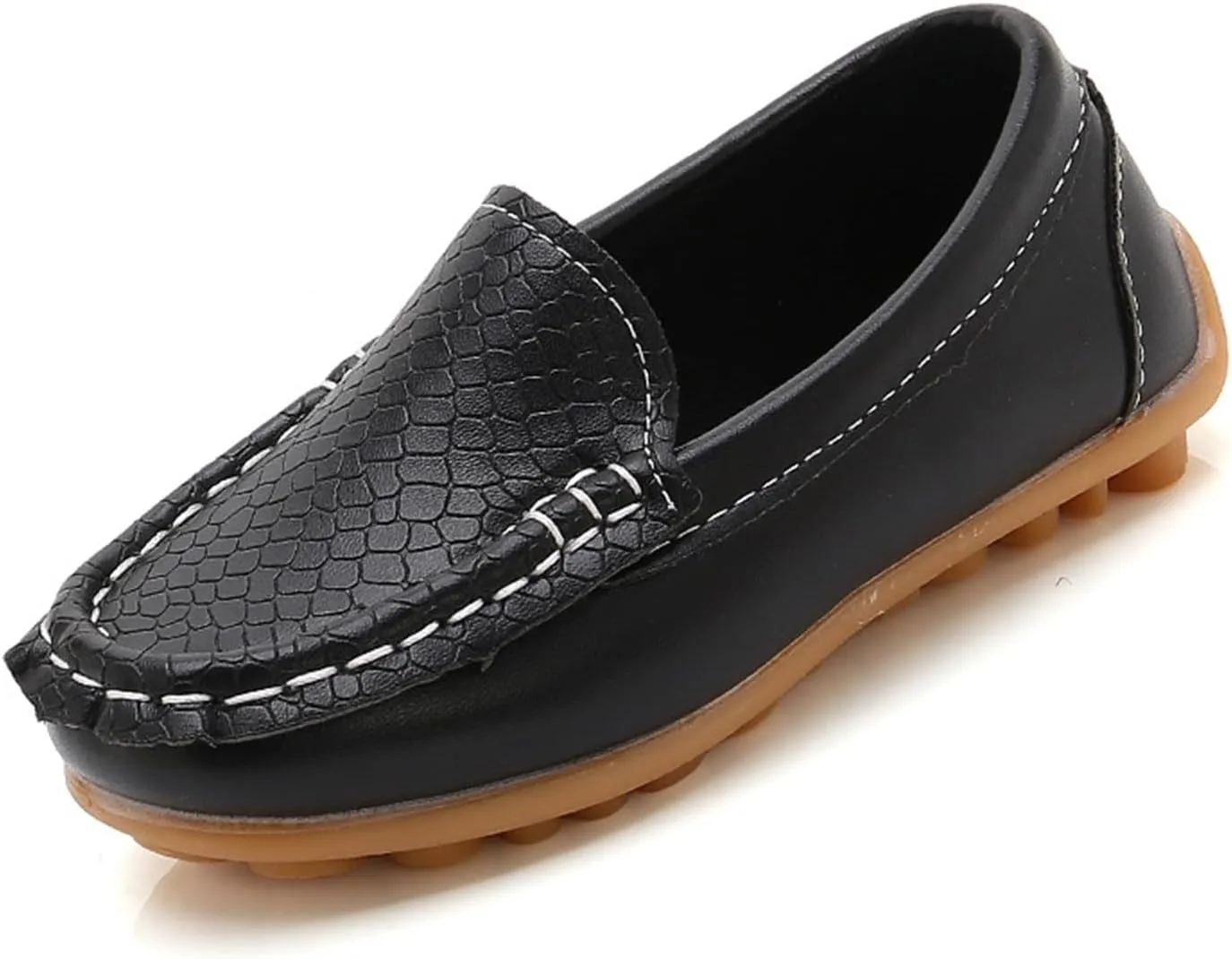Toddler Little Kid Boys Girls Comfort Slip On Loafers Dress Flat Shoes aterproof Leather Cool Sport Casual Dress Shoes