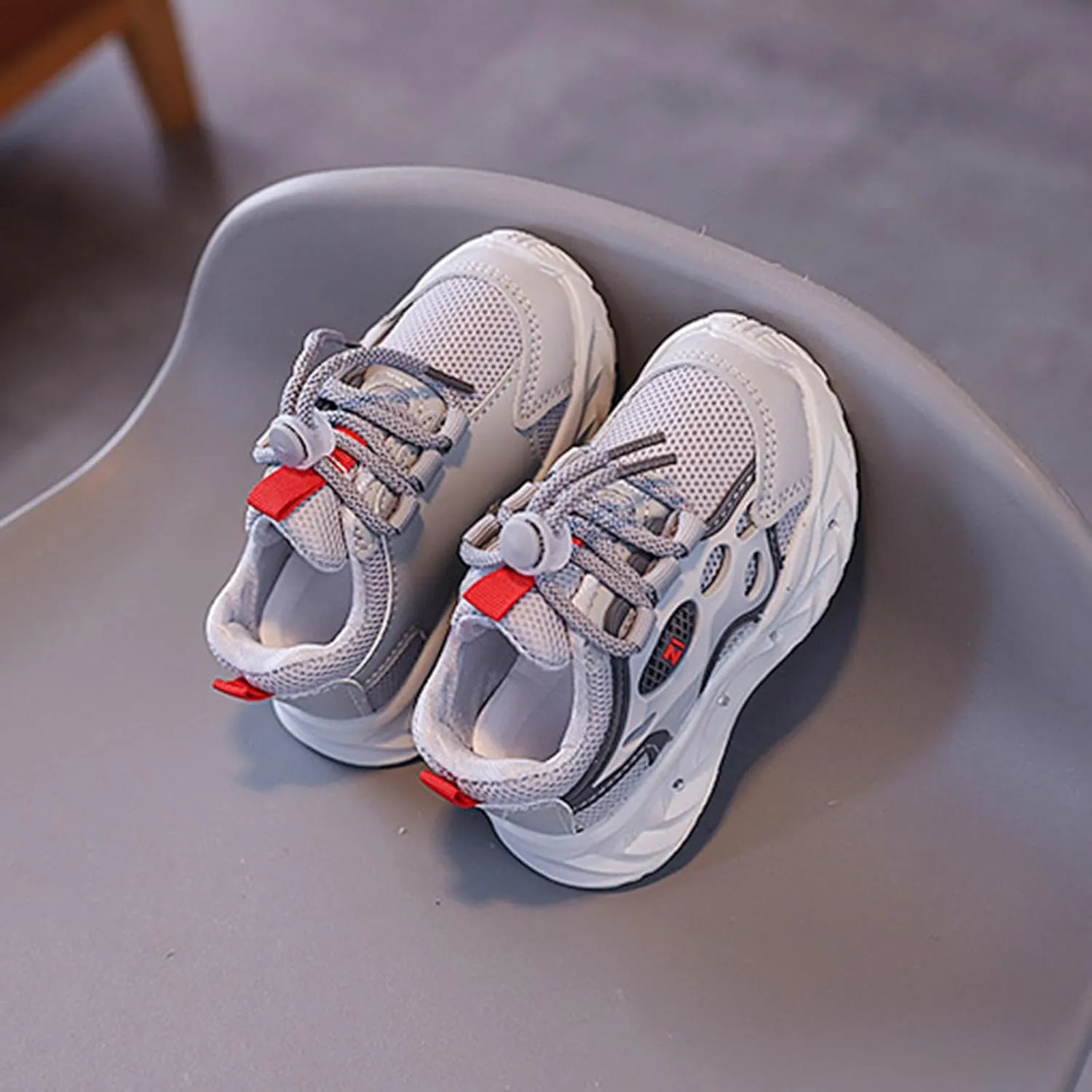 Toddler Mesh Breathable Sneaker with Led Light Up Kids Girls Boys Outdoor Slip On First Walking Sport Shoes Infant Shoes