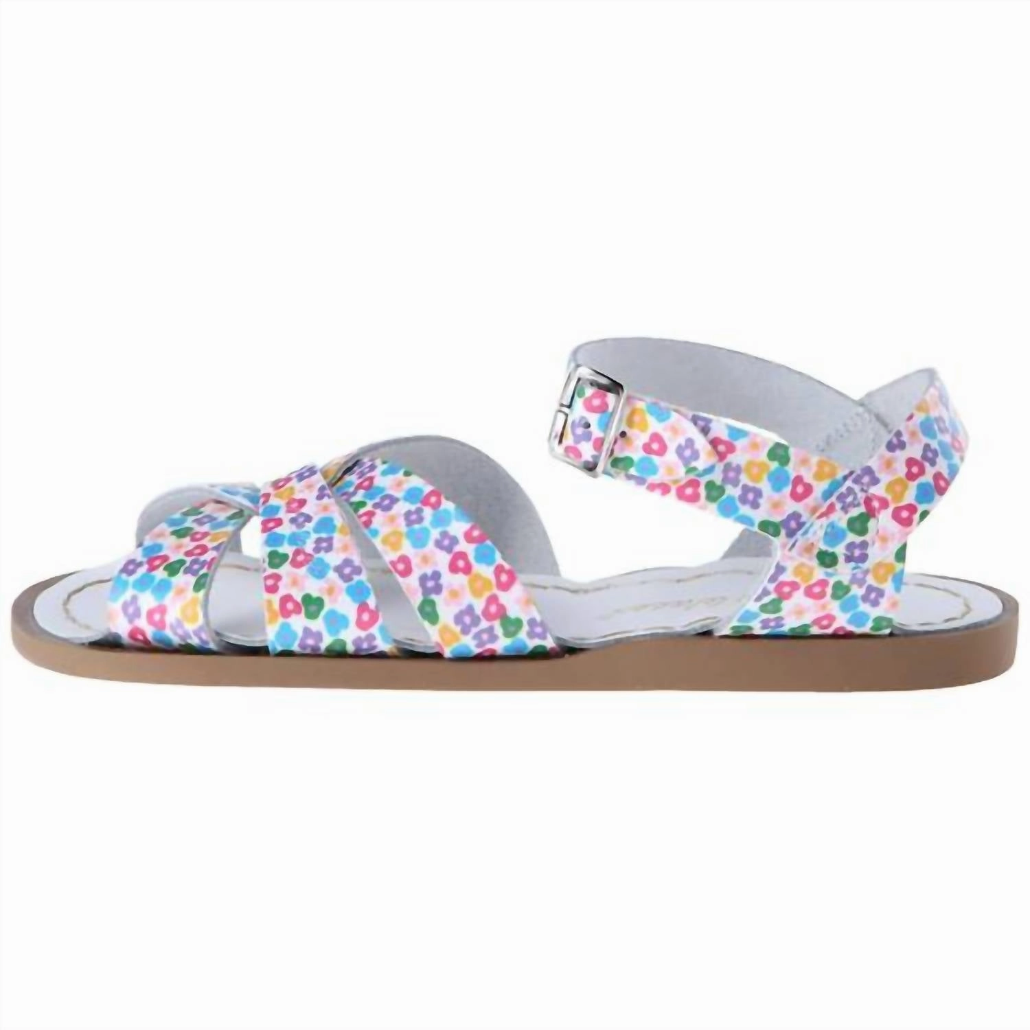 Toddler Girl's Floral Sandal In White Energy Transfer