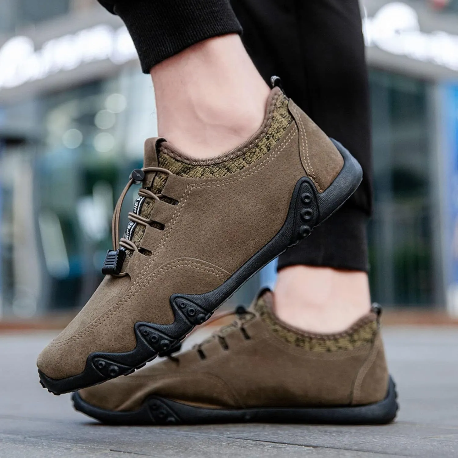 Toe Bottom Soft Fashion Shoes Breathable Lace Up Men Round Casual Sport Sneaker Men Shoes