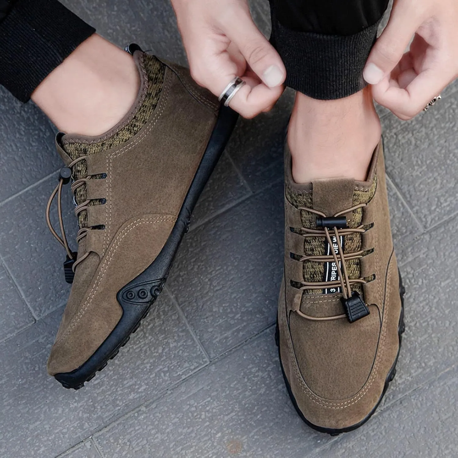 Toe Bottom Soft Fashion Shoes Breathable Lace Up Men Round Casual Sport Sneaker Men Shoes