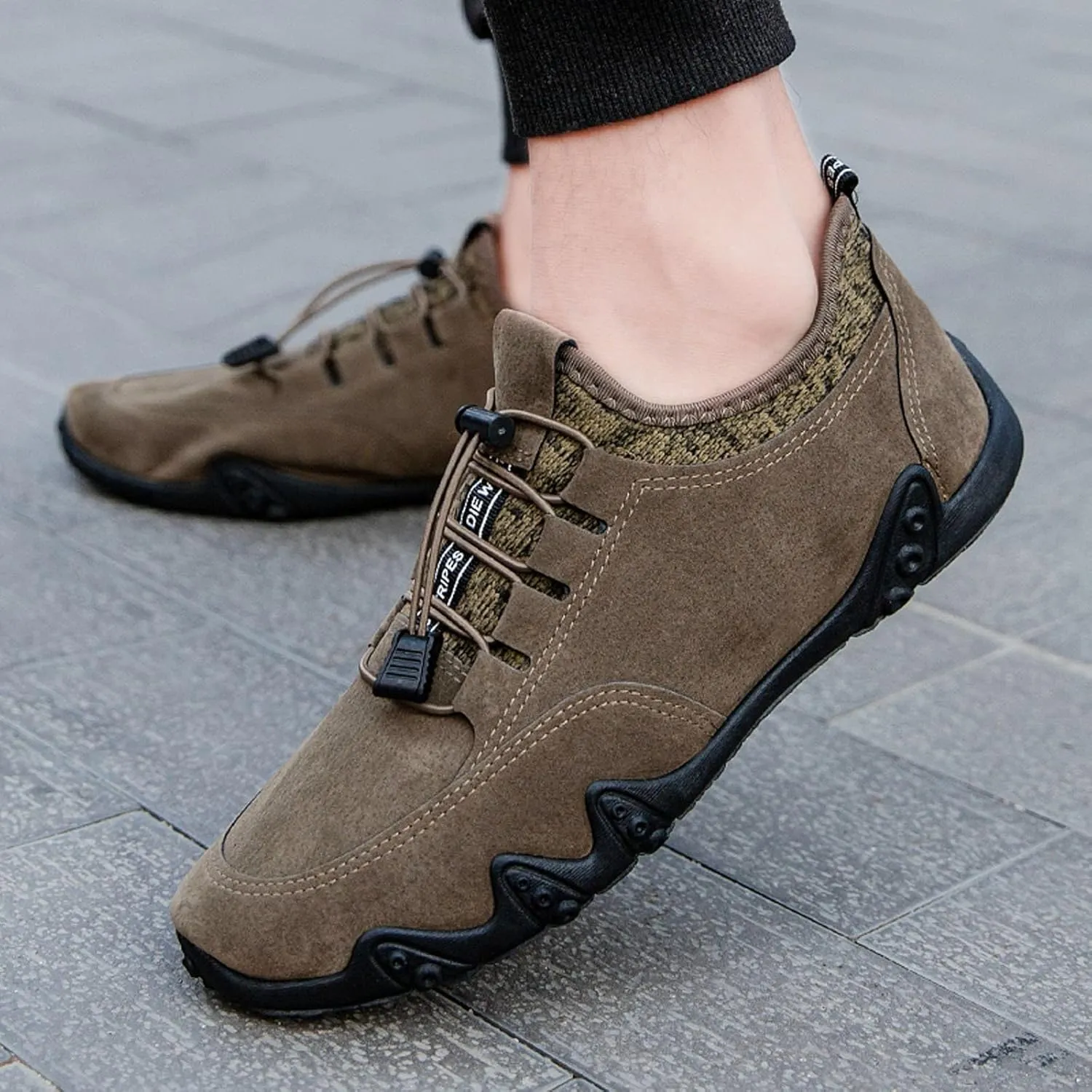Toe Bottom Soft Fashion Shoes Breathable Lace Up Men Round Casual Sport Sneaker Men Shoes
