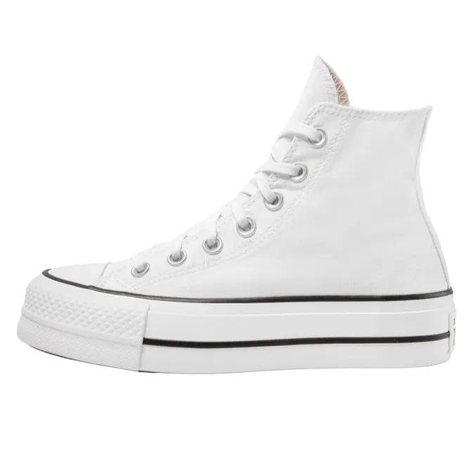 Converse scarpa sneakers in tela da donna con zeppa Chuck Taylor All Star LIFT 560846C bianco cross - fit bulky shoes