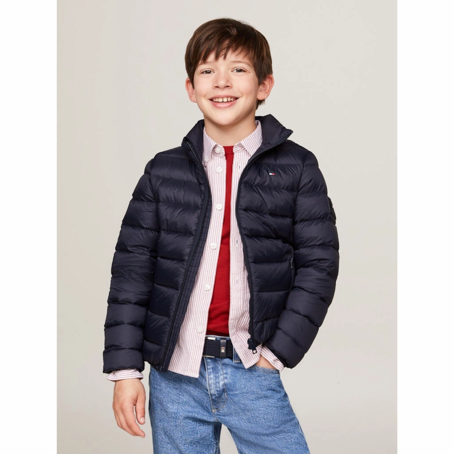 Double Layer Protection Green Material Tommy Hilfiger Desert Sky U Essential Light Down Jacket