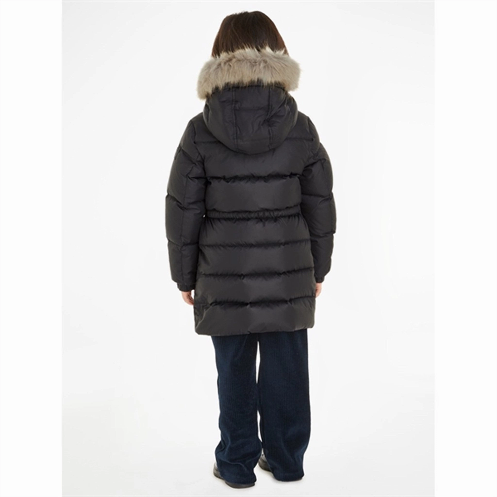 Tommy Hilfiger Long Waisted Down Jacket Black Survival Use Mid Length