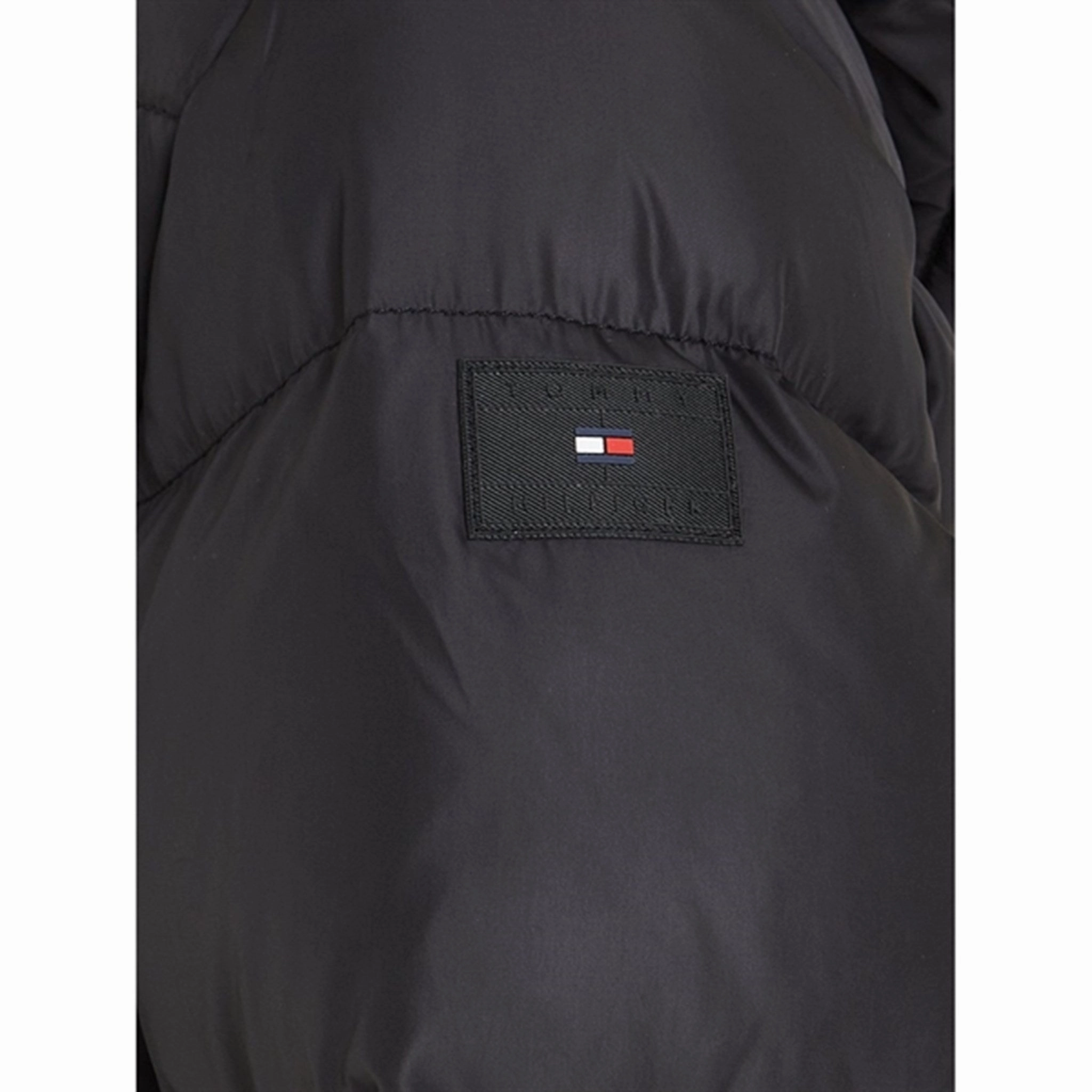 Tech Use MeshLinedVents Tommy Hilfiger Long Waisted Down Jacket Black