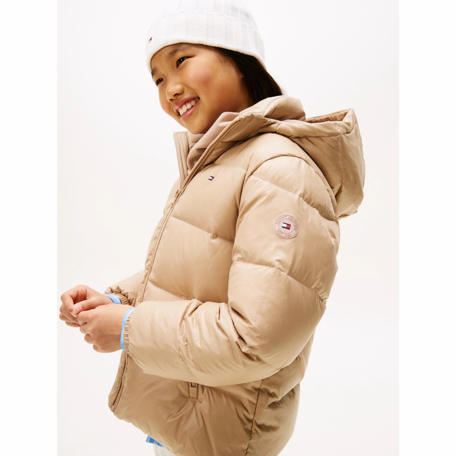 Tommy Hilfiger Malted Milk Essential Down Jacket Airtight Fasteners