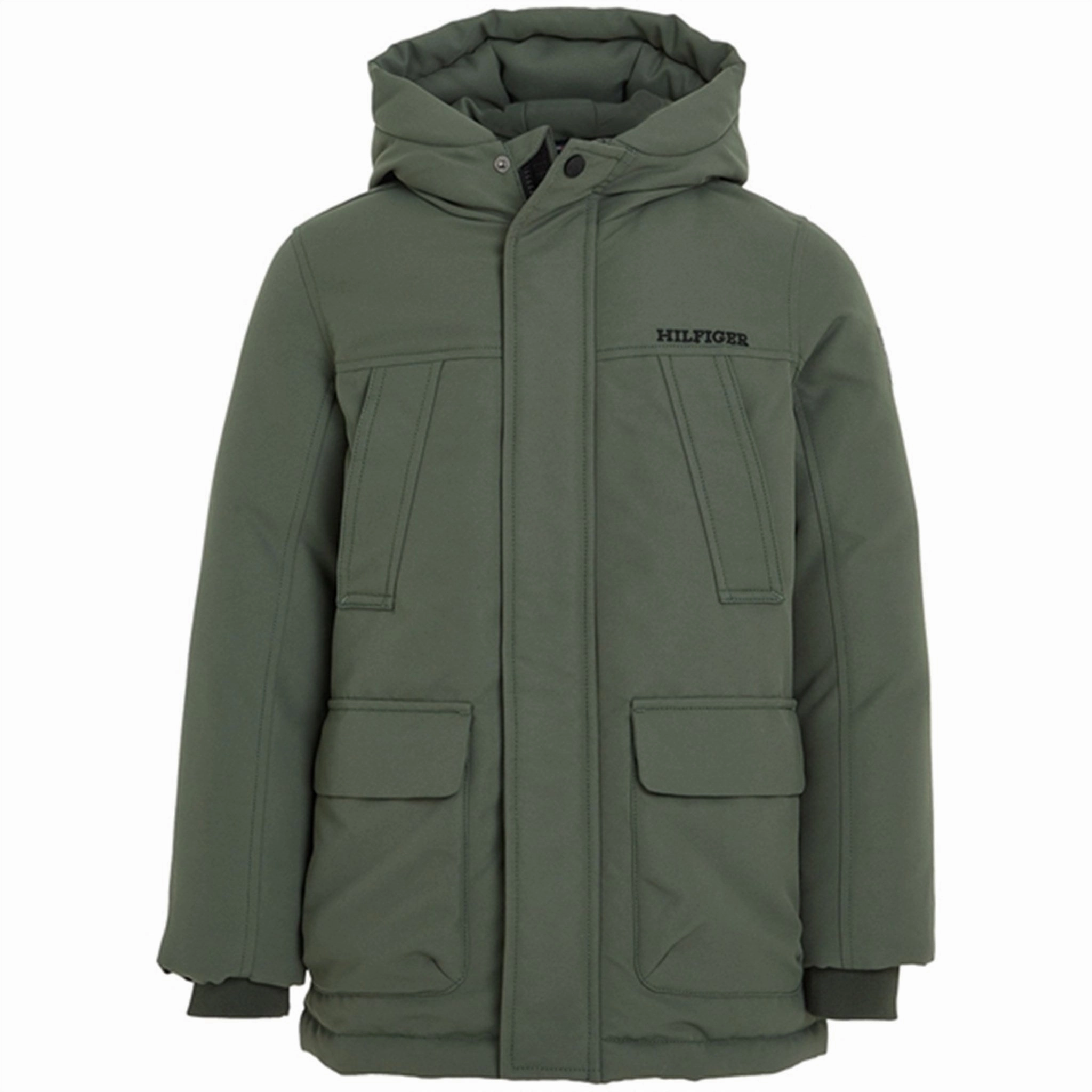 Heavyweight Warmth Sport Fit Tommy Hilfiger Tech Parka Jacket Olive Green