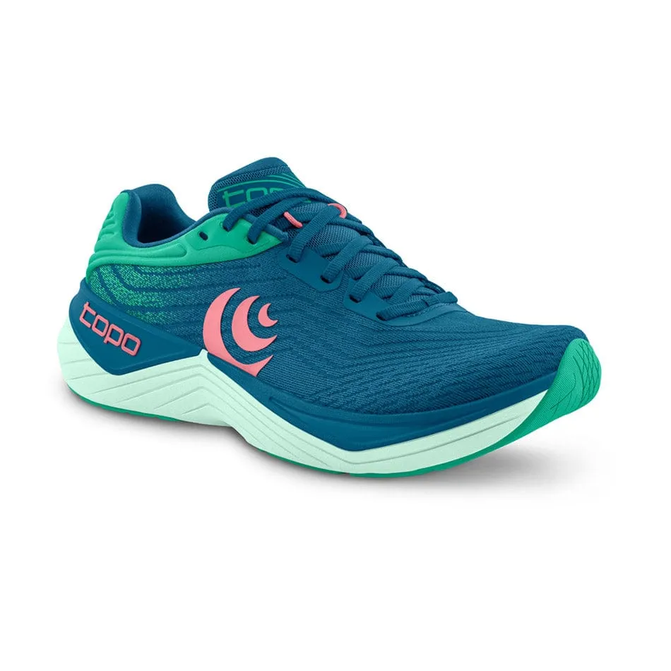 Topo Women's Ultrafly 5 Running Shoes Blue/Aqua AW24 Pressure Zone Mapping orthopedic insole