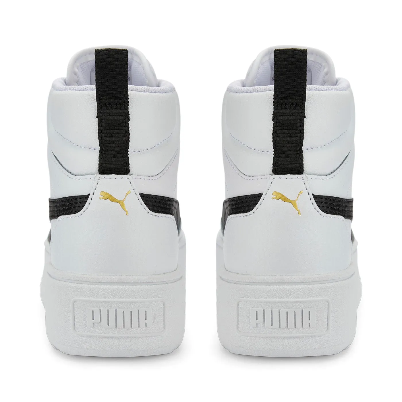 Puma scarpa sneakers da donna alta con zeppa Karmen Mid 385857 03 bianco nero High Energy Rebound