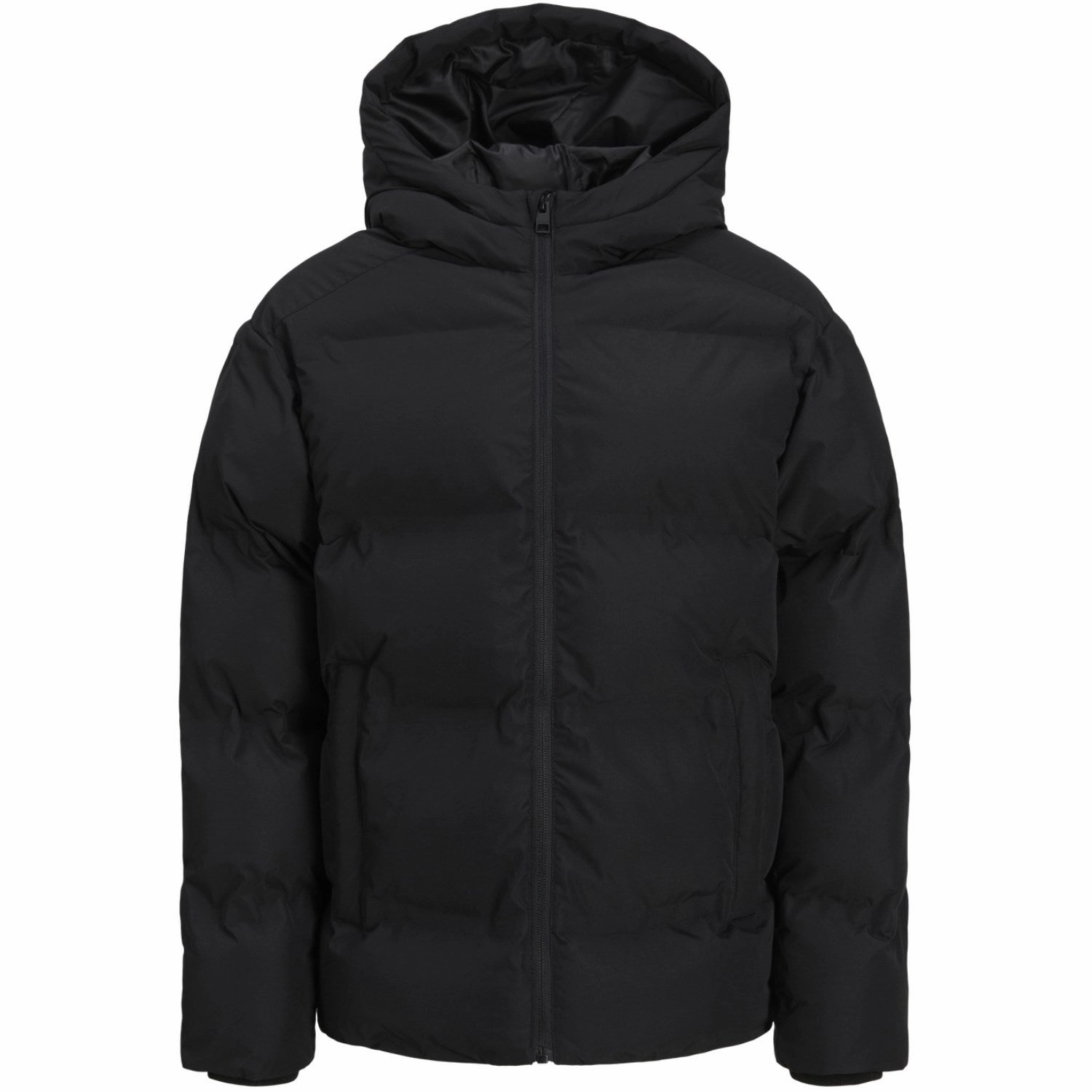 Calm Day Fit Winter Layers Jack & Jones Junior Black Jjesoho Puffer Hood Sn Jnr