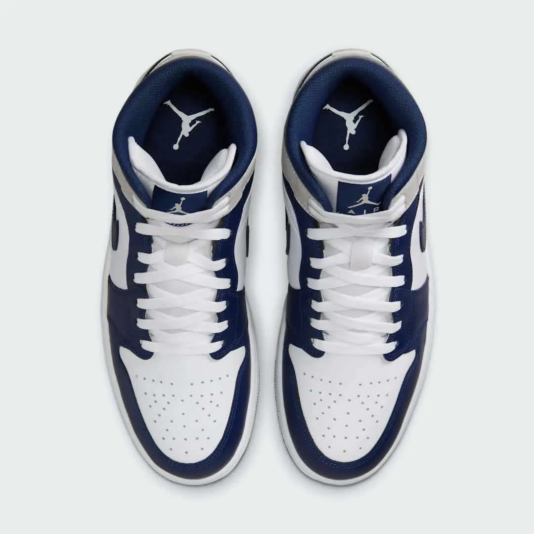 training shoe equipment Non Slip Traction Outsole Air Jordan 1 Mid Men's White Basketball Leather Sneakers DQ8426 146