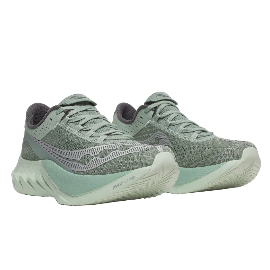 Compression Molded Sole Saucony Men's Endorphin Pro 4 Running Shoes in Iceberg/Carbon - Online Exclusive