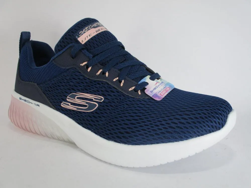 Variable Density Outsole collectible shoes Skechers scarpa fitness da donna Skech Air Ultra Flex 13290 NVPK navy