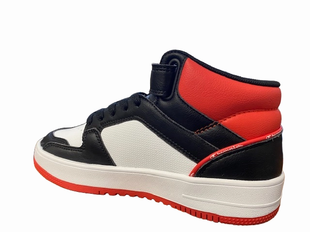 Champion Scarpa alta da ragazzo con laccio e strappo Rebound 2.0 Mid GS S32413 KK003 black-navy-red multi - density sole shoes 5K runs