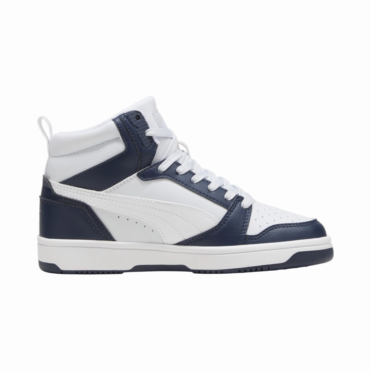 Puma scarpa sneakers alta da ragazzi Rebound V6 393831-17 blu-bianco adult use