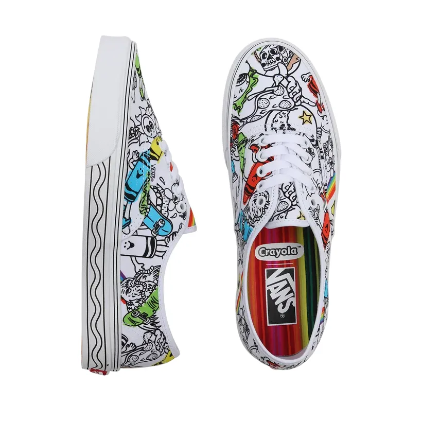 Vans Authentic x Crayola Unisex Tela VN0A5KRDARE DIY | Sneakers a fantasia slip - resistant shoes