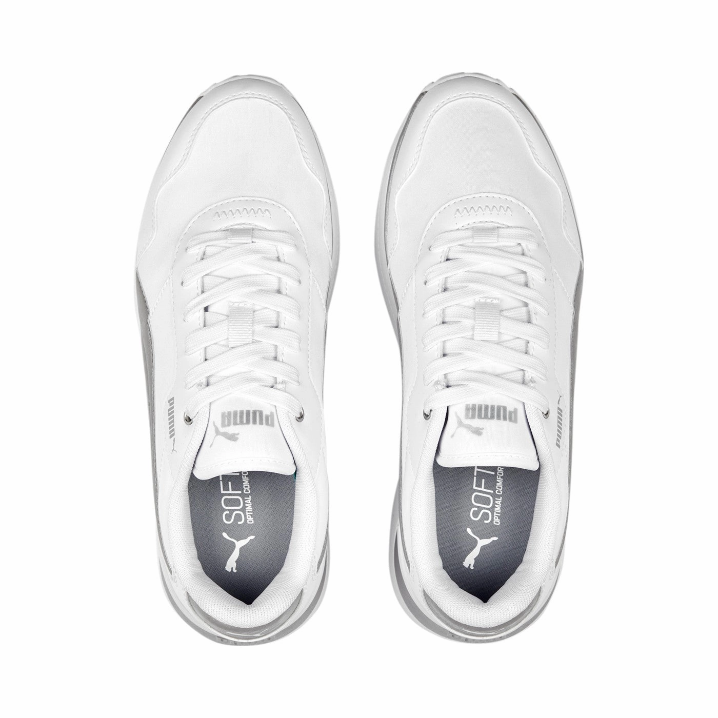 Puma scarpa sneakers da donna R78 Voyage Space Metallics 391130 02 bianco-argento Pressure Mapping Technology