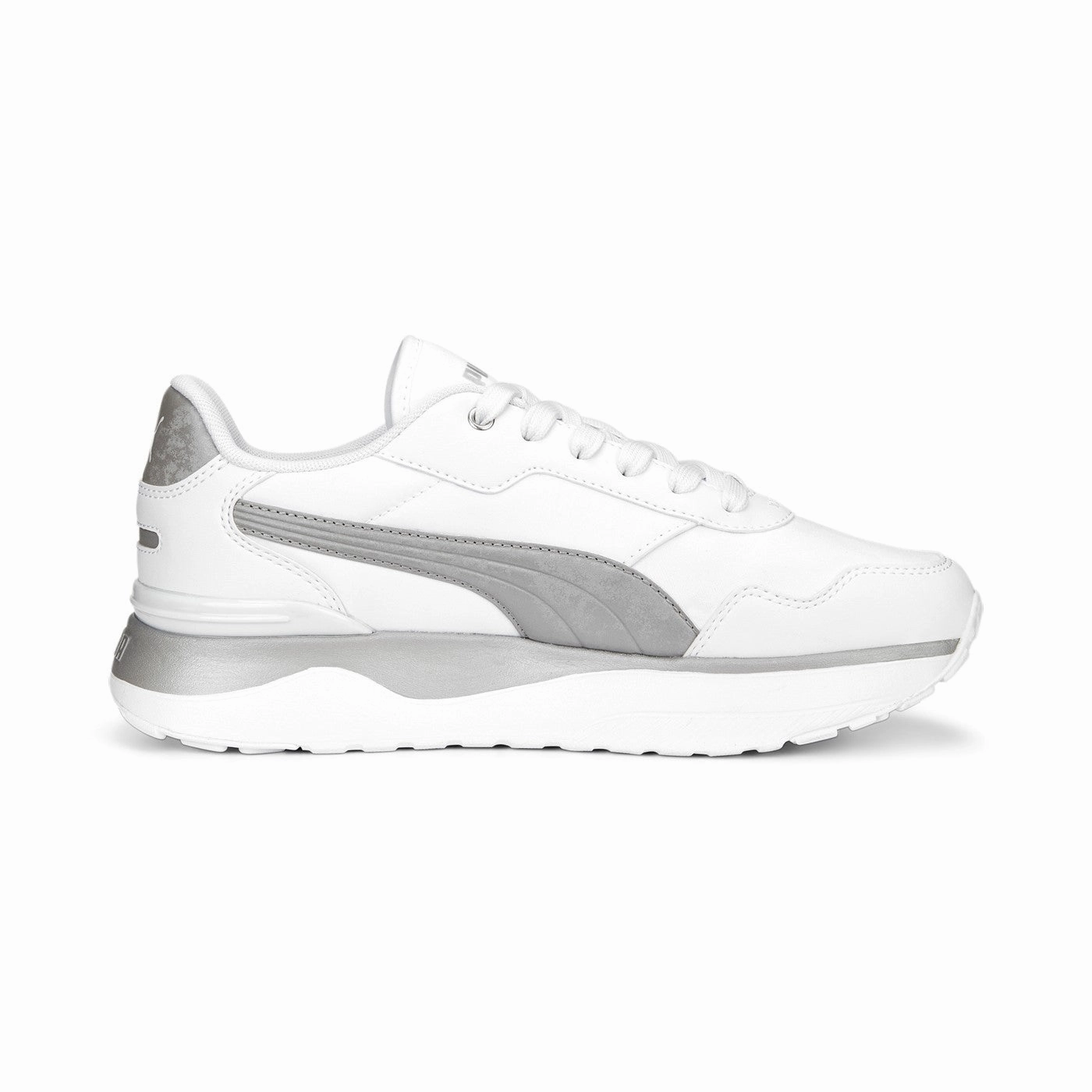 Puma scarpa sneakers da donna R78 Voyage Space Metallics 391130 02 bianco-argento netball shoes