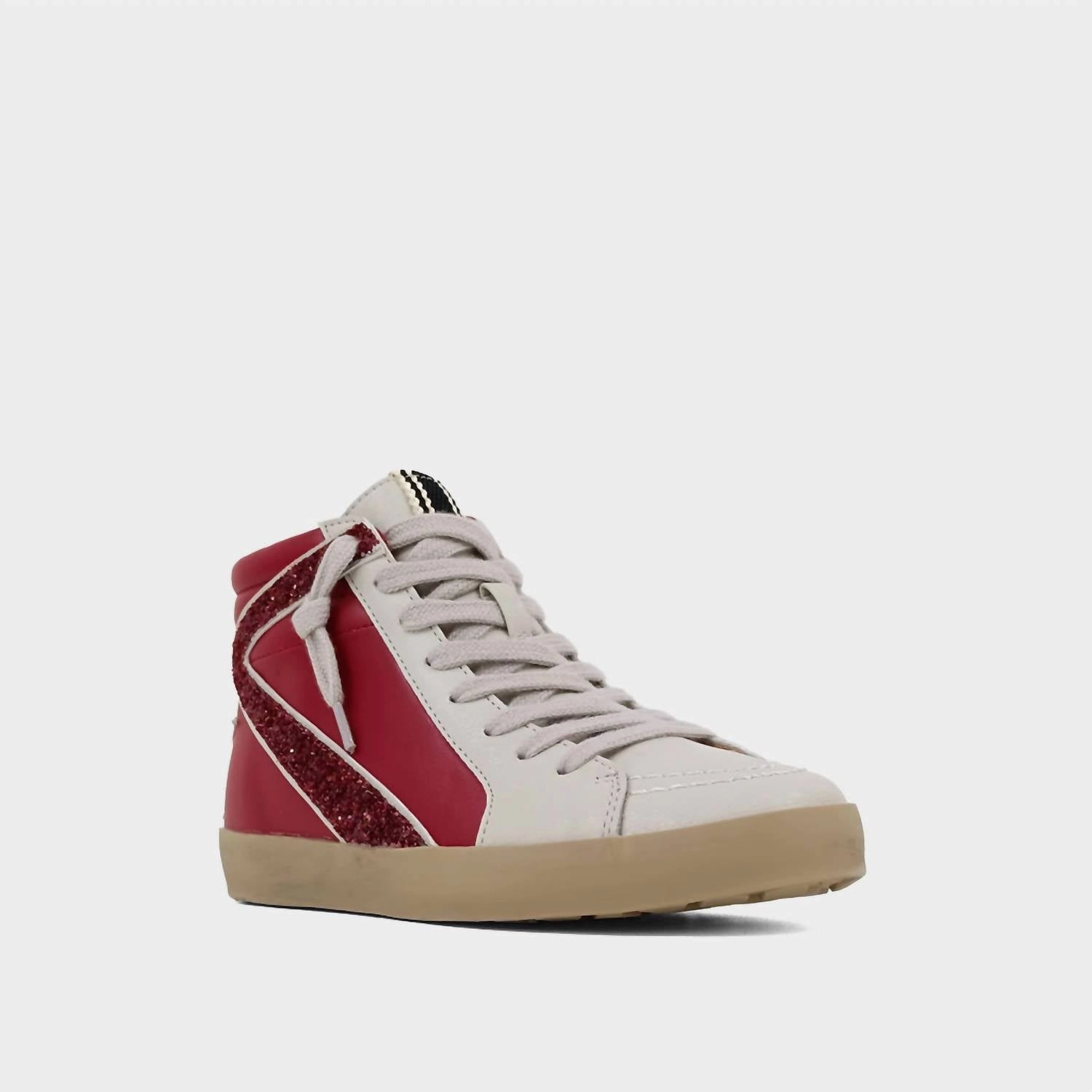 Eco Use Kid's Rooney Glitter Sneaker In Dark Red