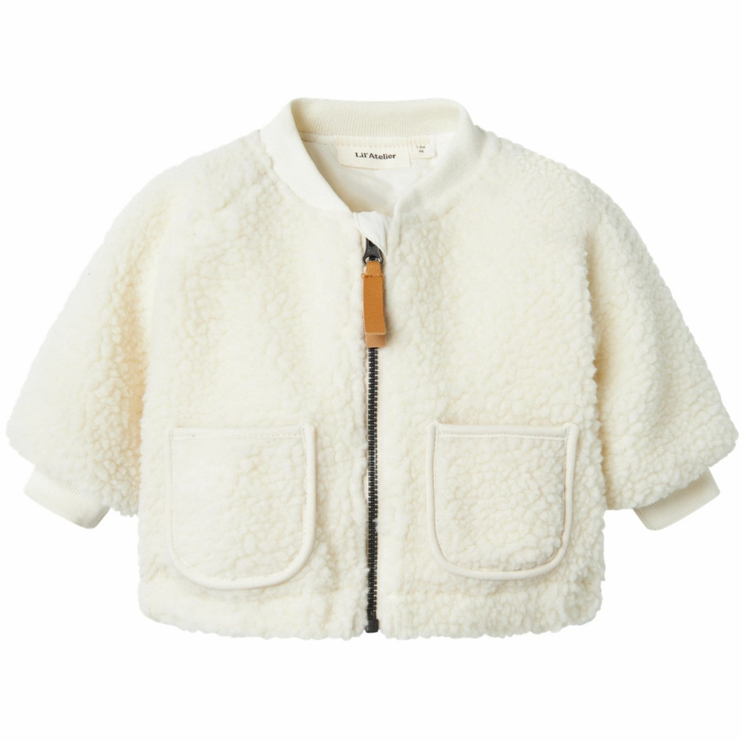 Lil'Atelier Coconut Milk Ladybug Lajo Bomber Jacket Taped Seams Ergonomic Shoulder Design