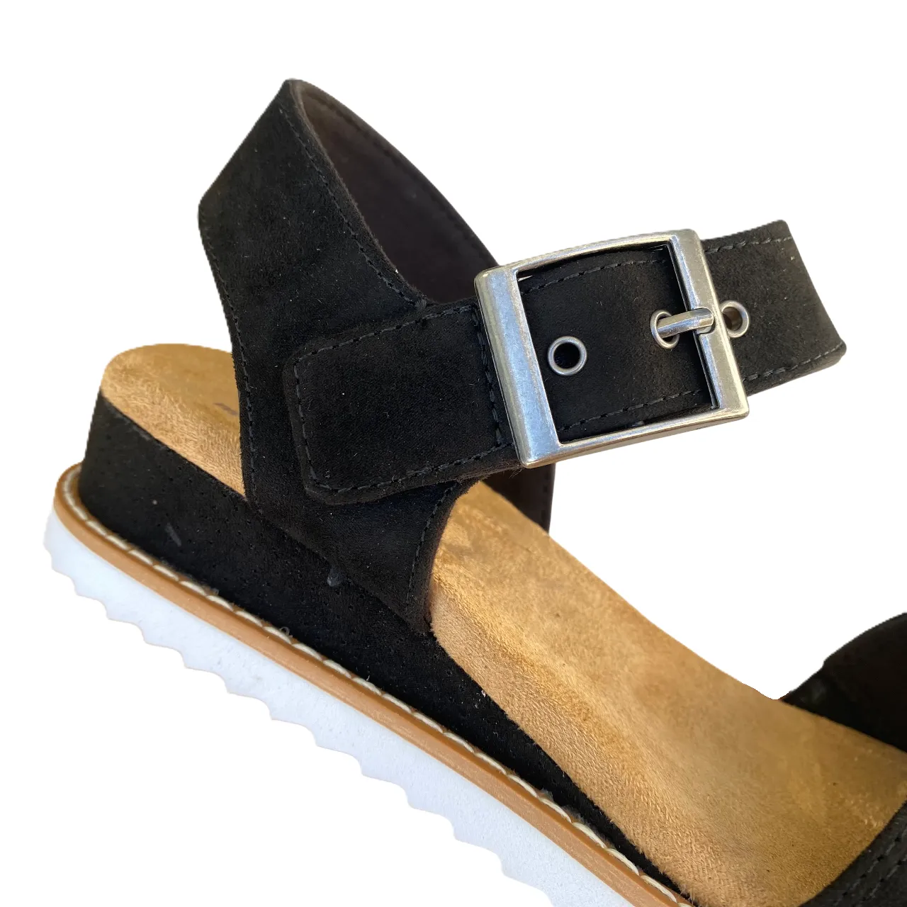 Skechers sandalo da donna BOBS Desert Kiss Serendipitous 114147/BLK nero Lightweight Base