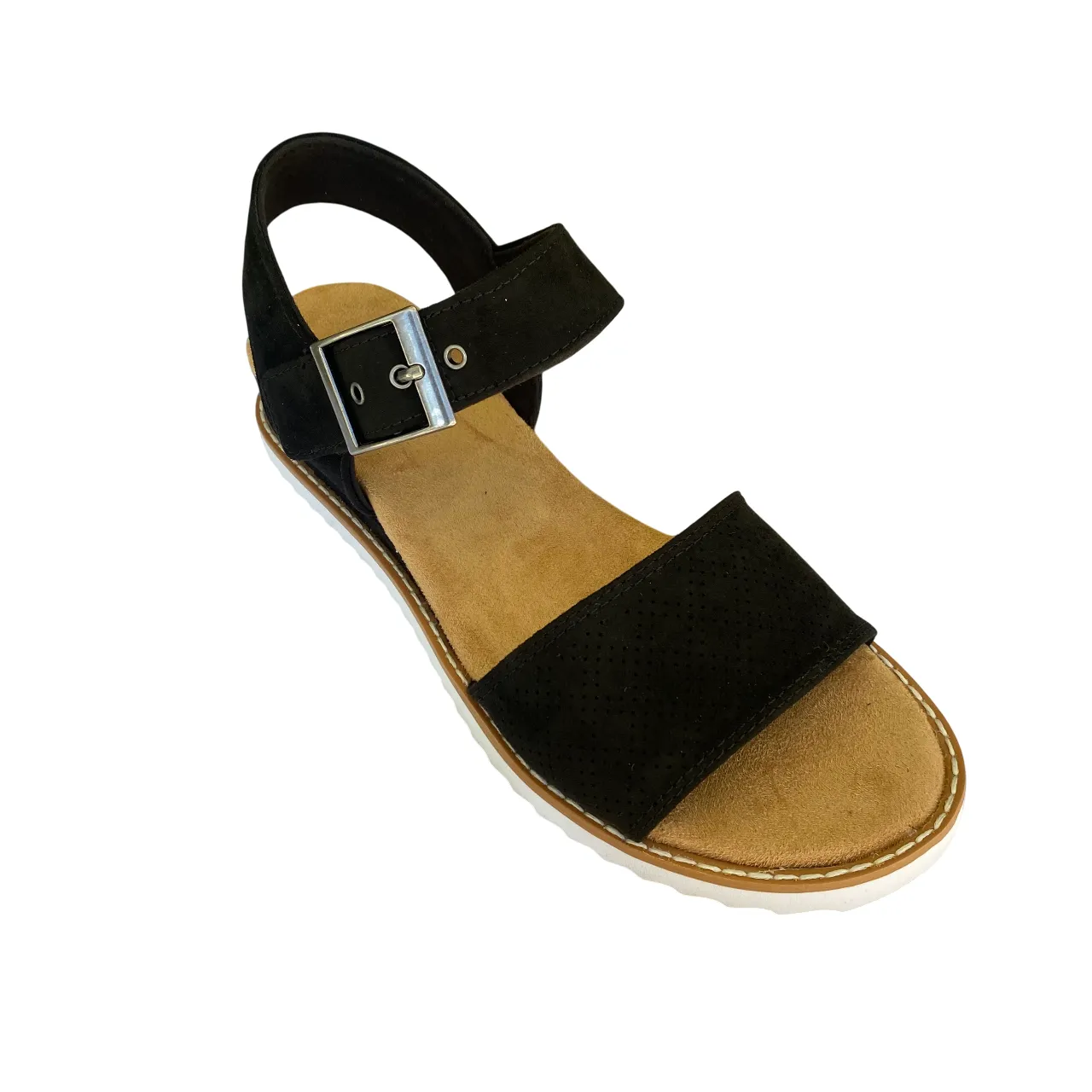 Skechers sandalo da donna BOBS Desert Kiss Serendipitous 114147/BLK nero Chain Touch