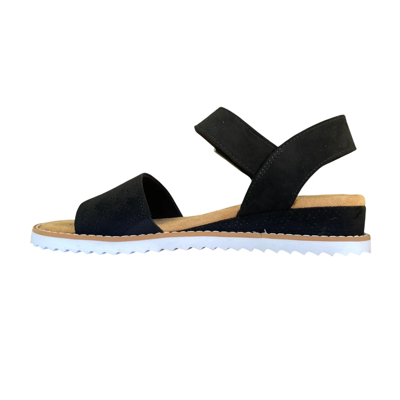 Skechers sandalo da donna BOBS Desert Kiss Serendipitous 114147/BLK nero Casual Summer Shoes