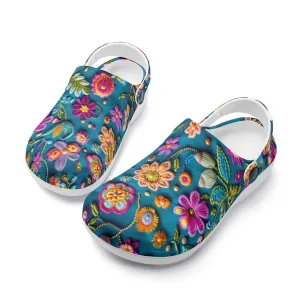 Treadz Nursing Slide On Clogs - Petal Pop
