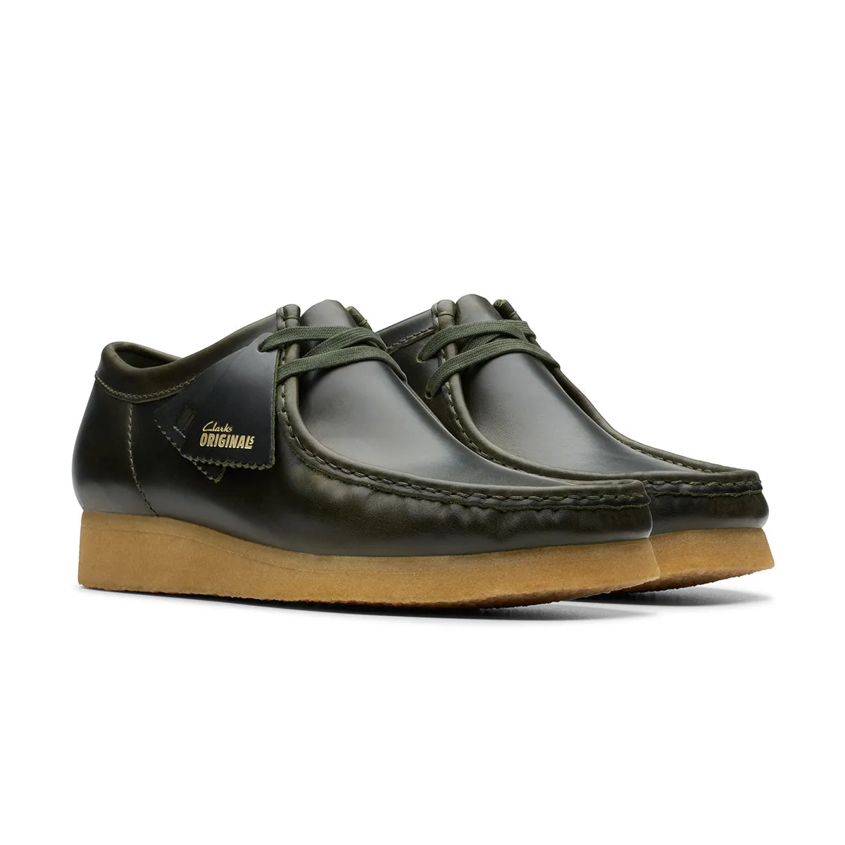 Hill Stroll Memory   foam Wallabee 'Forest Green Leather'