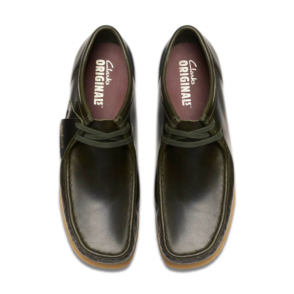 Wallabee 'Forest Green Leather' platform Indoor Friendly