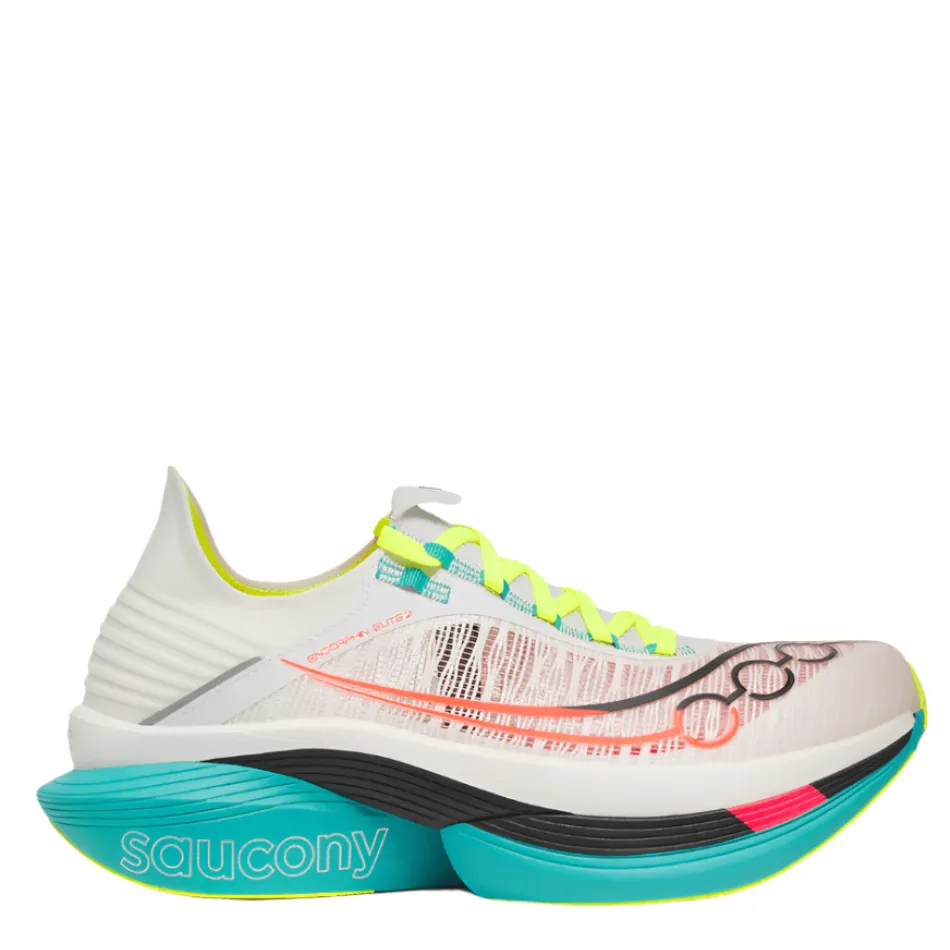 City Wear Saucony Unisex Endorphin Elite 2 Running Shoes in White/Mutant AW25