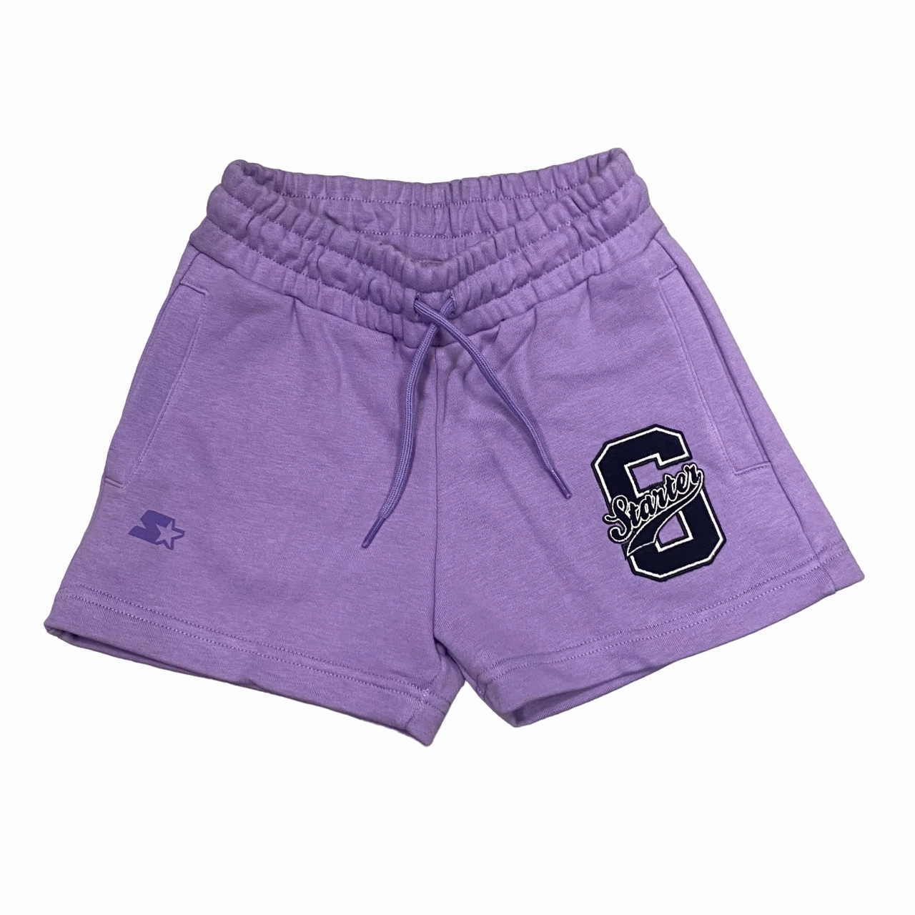 Starter pantaloncino sportivo da ragazza con ricamo. Colore lilla Running Tights Yoga shorts