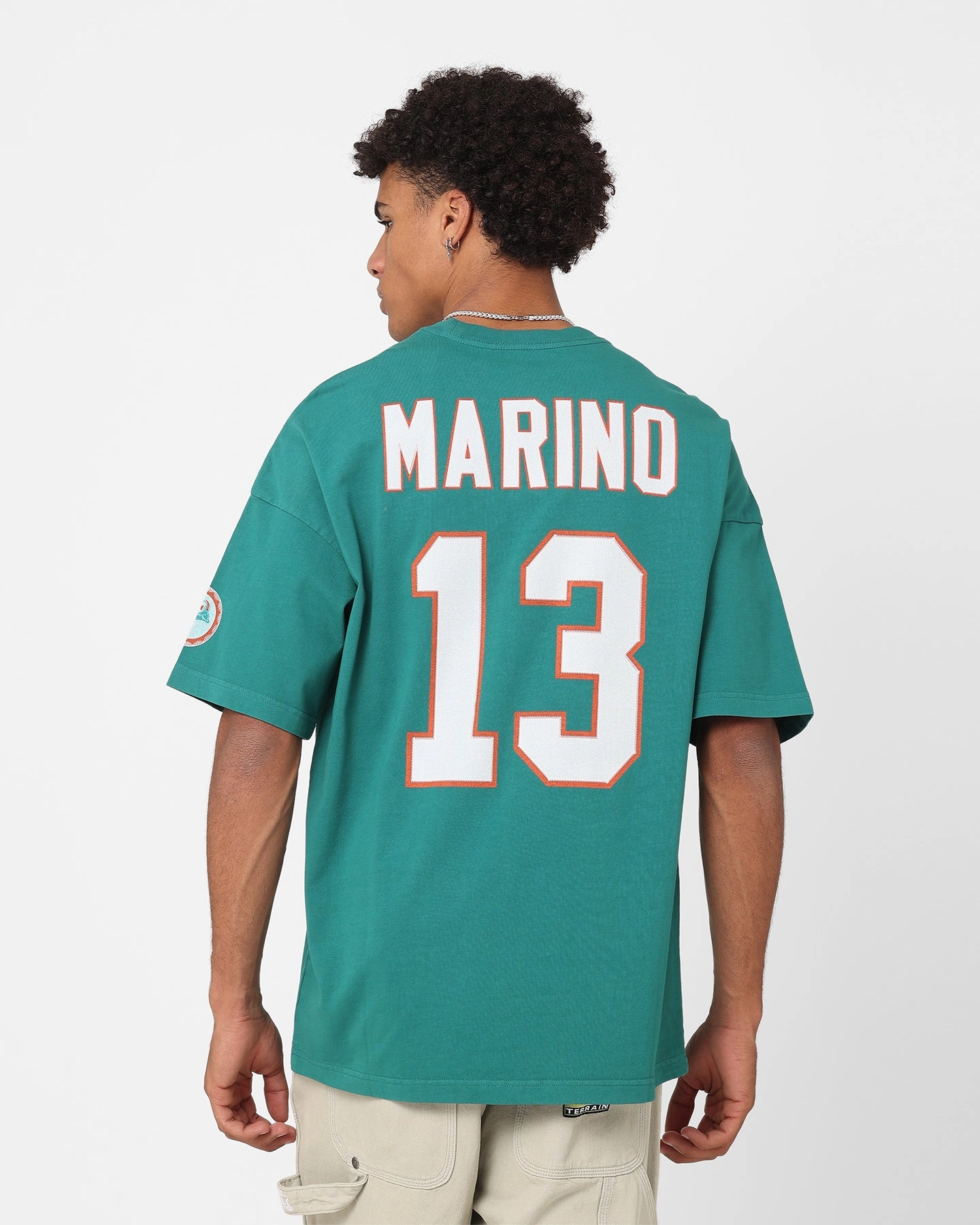 Mitchell & Ness Miami Dolphins Dan Marino N&N Oversized T-Shirt Faded Teal Business Meeting Sporty Appeal