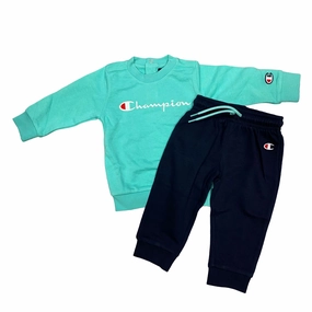 Champion tuta in cotone da bambino 306780 acqua marina blu Lightweight Leggings Easy Comfort