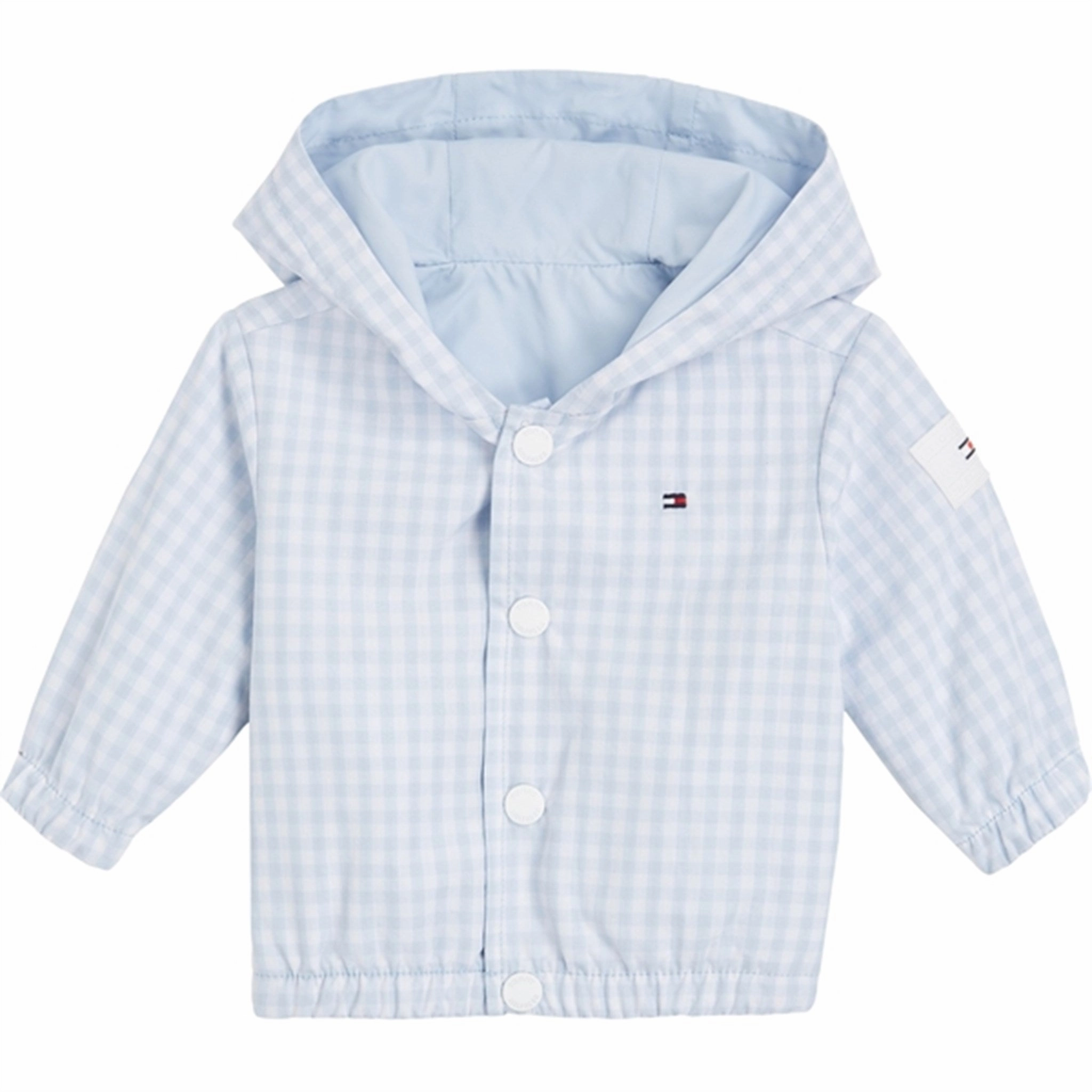 Tommy Hilfiger Baby Reversible Gingham Jacket White / Blue Check Thermal Lining Tech