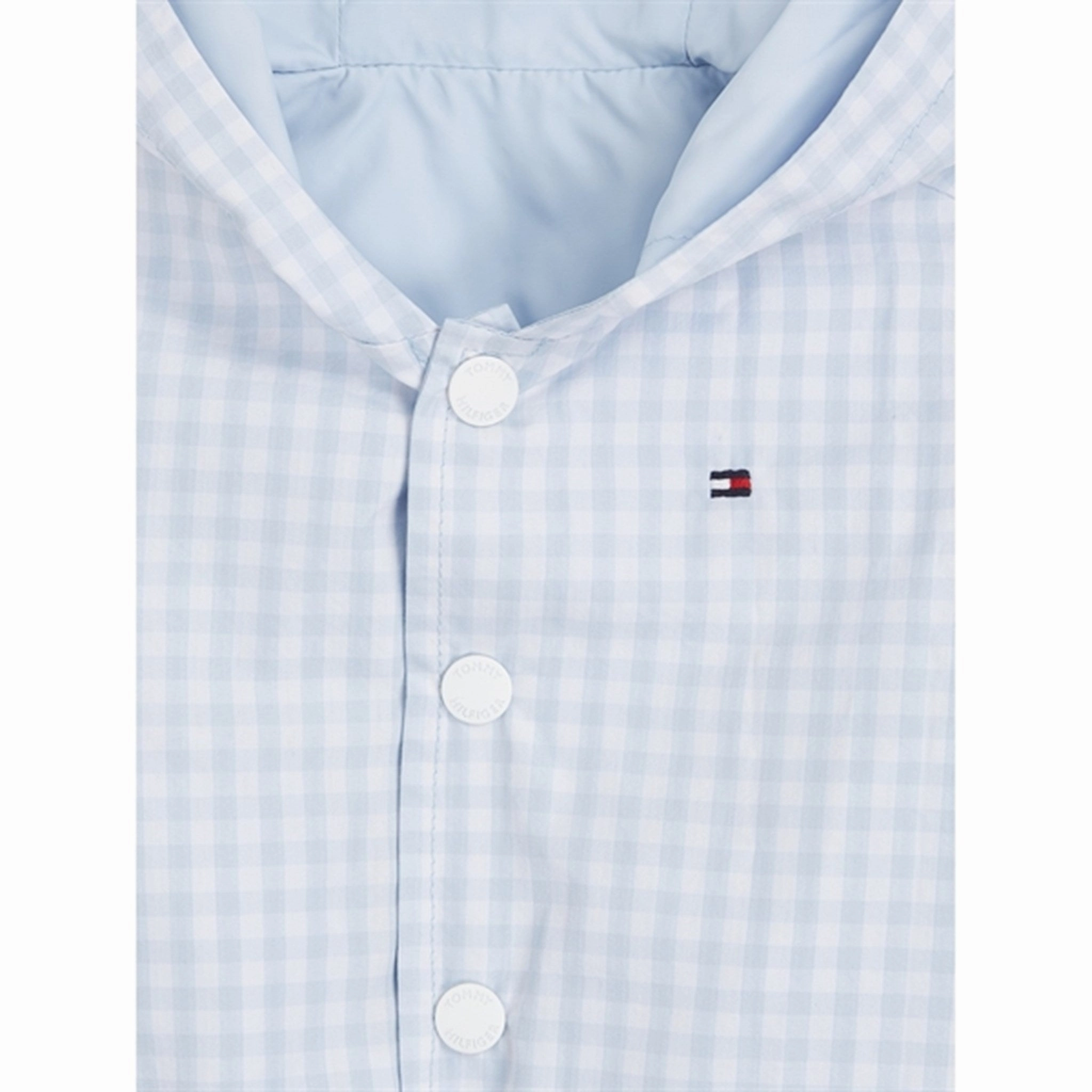Waterproof Technology Versatile Layering Weight Tommy Hilfiger Baby Reversible Gingham Jacket White / Blue Check