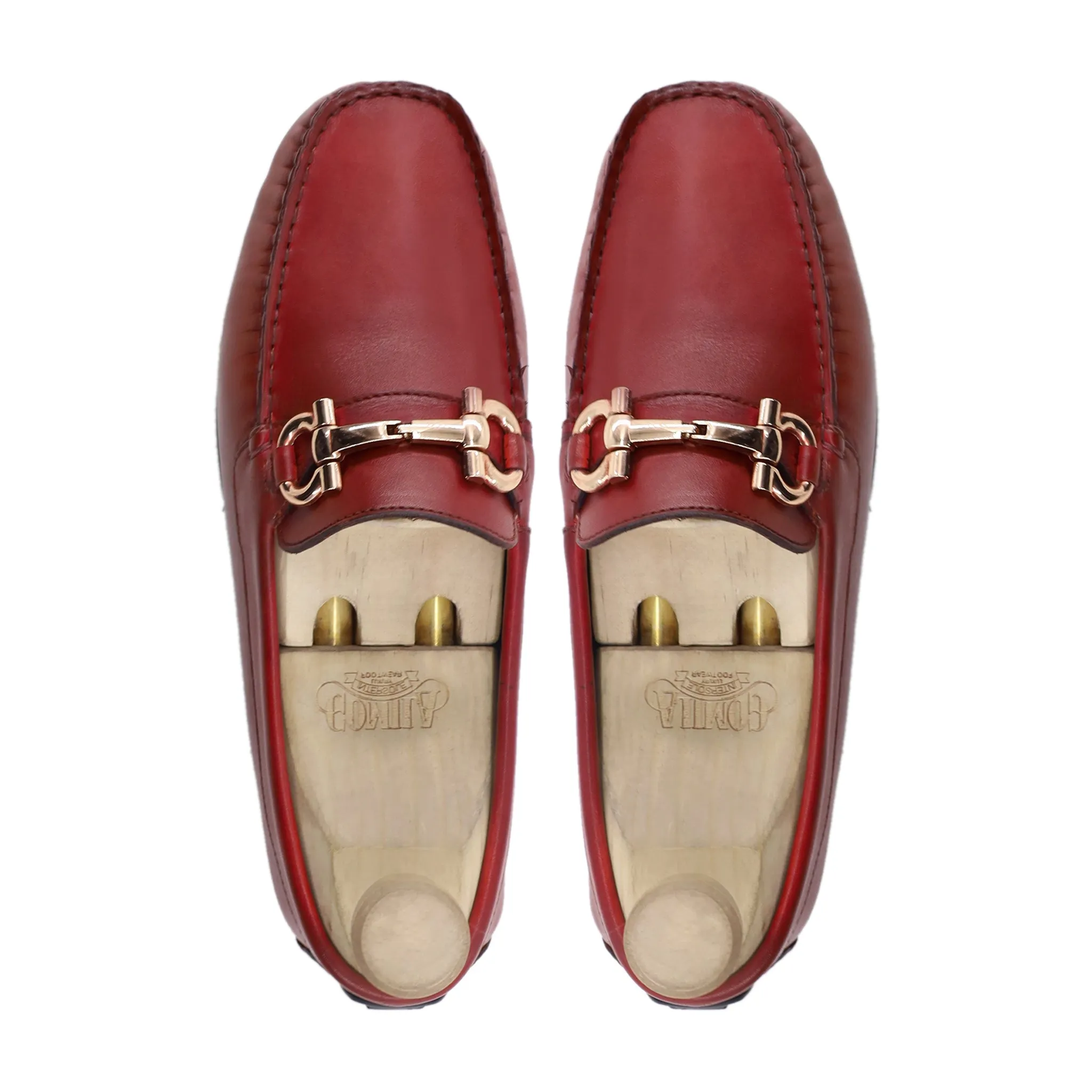 Trovo - Men's Reddish Brown Calf Leather Driver Shoe