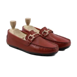 Trovo - Men's Reddish Brown Calf Leather Driver Shoe