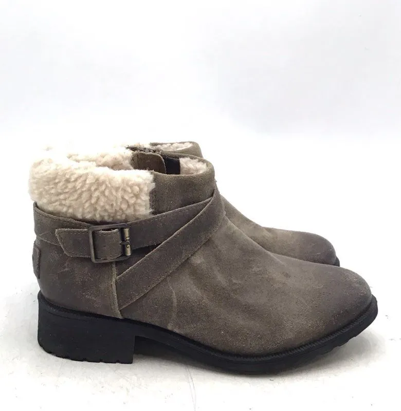 UGG Women's Benson 1095151 Gray Ankle Boots - Size 7.5