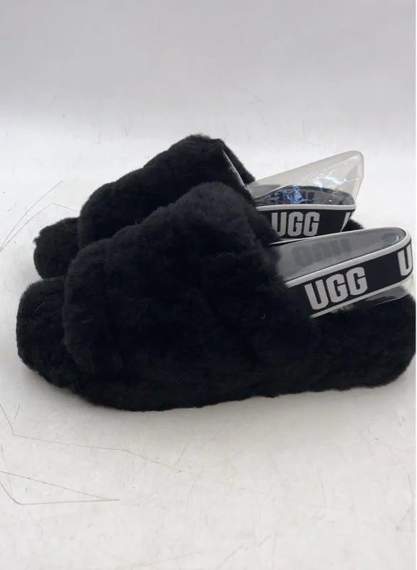 UGG Women's Black Open Toe Slip-On Slide Slippers - Size 7