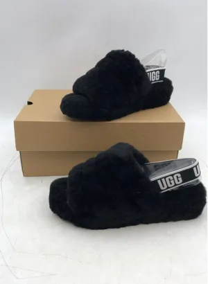 UGG Women's Black Open Toe Slip-On Slide Slippers - Size 7