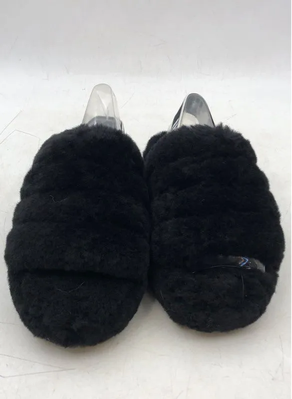 UGG Women's Black Open Toe Slip-On Slide Slippers - Size 7